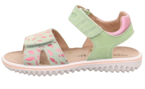Босоножки Superfit для девочки, зелёные фото 2