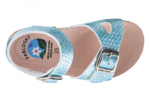 Сандалии БИО PABLOSKY для девочки, голубые фото 4