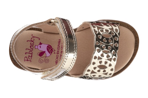 Босоножки PABLOSKY для девочки, золотые фото 4