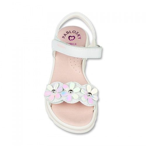 Босоножки PABLOSKY для девочки, белые фото 3