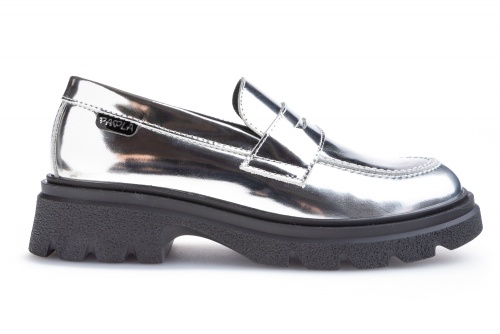 Лоферы PAOLA для девочки, серебристые фото 2