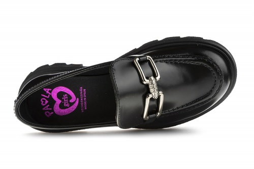 Лоферы PAOLA для девочки, черные фото 3