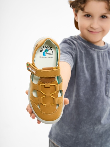 Сандалии Pablosky для мальчика, коричневые фото 4