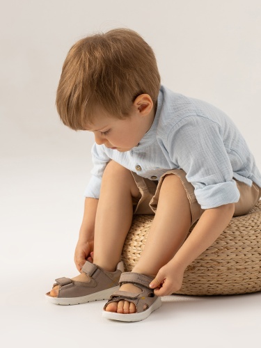 Сандалии SUPERFIT для мальчика, бежевые фото 5