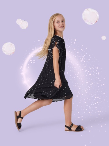 Босоножки SUPERFIT для девочки, чёрные фото 2