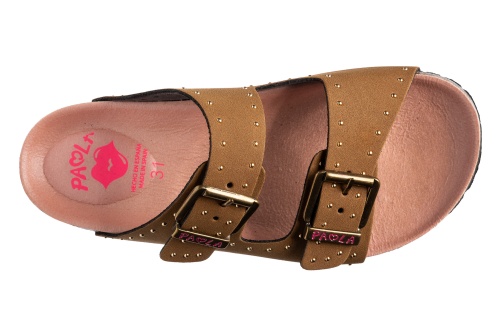 Сандалии БИО Paola для девочки, коричневые фото 4