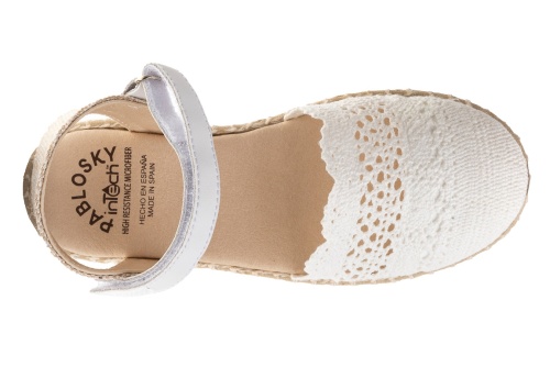 Эспадрильи PABLOSKY для девочки, белые фото 4