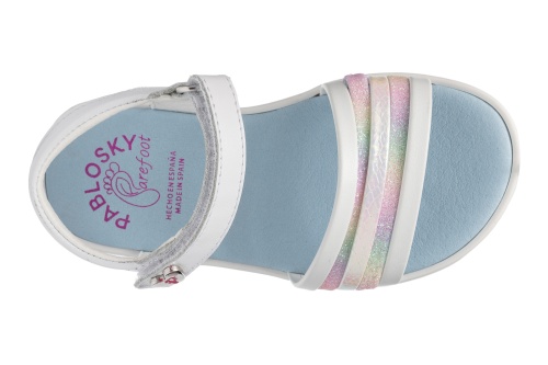 Босоножки Pablosky для девочки, белые фото 4