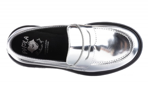 Лоферы PAOLA для девочки, серебристые фото 4