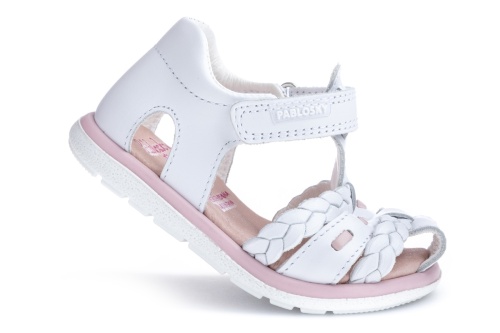 Босоножки Pablosky для девочки, белые фото 5
