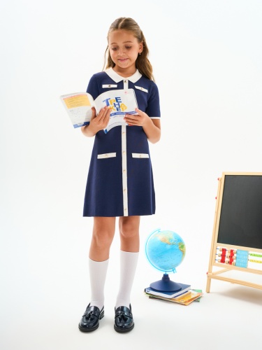 Лоферы PAOLA для девочки, синие фото 5