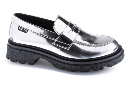 Лоферы PAOLA для девочки, серебристые