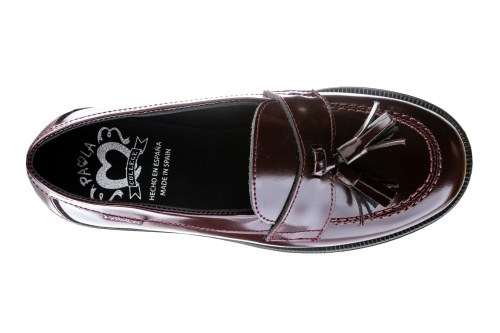 Лоферы PAOLA для девочки, бордовые фото 7