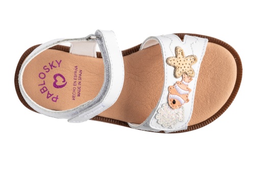 Босоножки Pablosky для девочки, белые фото 5