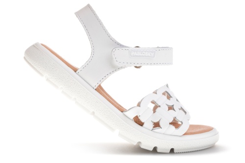 Босоножки Pablosky для девочки, белые фото 5