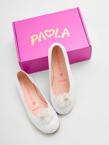 Туфли Paola для девочки, белые фото 2