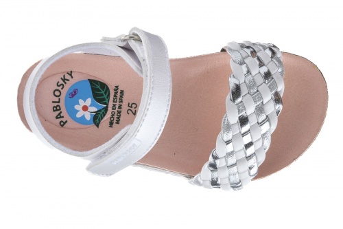 Сандалии БИО PABLOSKY для девочки, белые фото 4