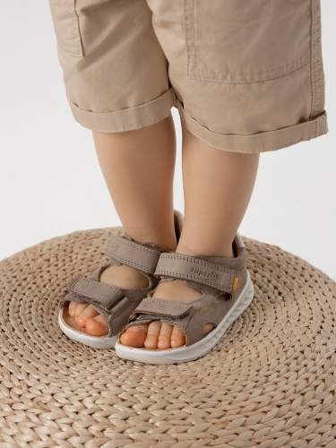 Сандалии SUPERFIT для мальчика, бежевые фото 4