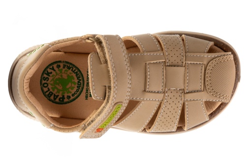 Сандалии PABLOSKY для мальчика, бежевые фото 4